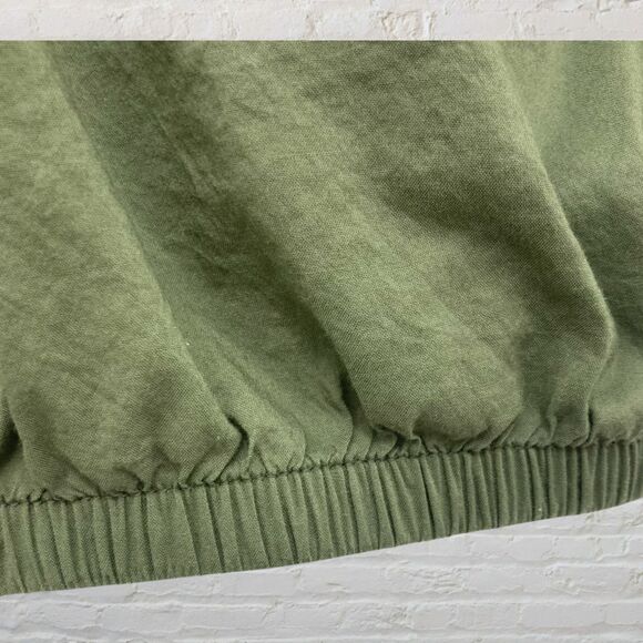 Aerie Crop Top Button-Front Size M Olive Green - Picture 10 of 14